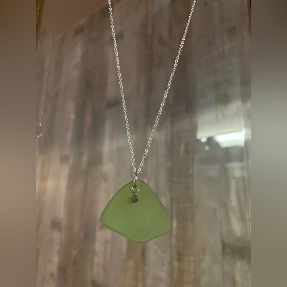 Montana Yellowstone River Glass Necklace